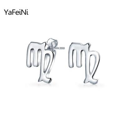 China Hotsale in ebay/Amazon fashion earrings jewelry 925 925 Sterling Silver Zodiac Sign Stud earrings for sale