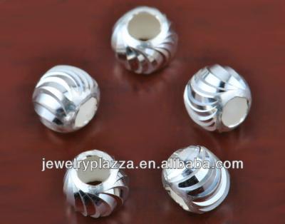 China 925 sterling silver jewelry beads, 925 jewelry fitting round beads YPJ013 5*5 for sale