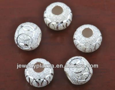 China 925 sterling silver jewelry beads, 925 jewelry fitting round beads YPJ012 9*9 for sale