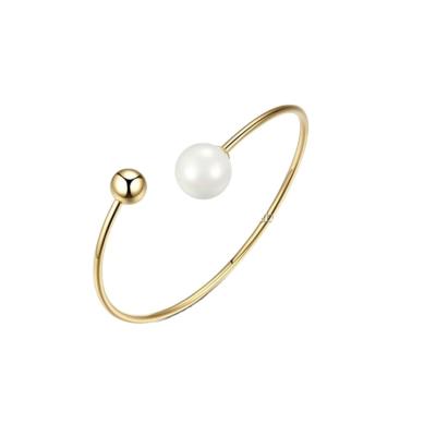 China Lead and Nickel Free Gold Plated Silver Pearl Jewelry 925 Bead Bracelet Mounting DIY Jewelry Accessories Parts for sale