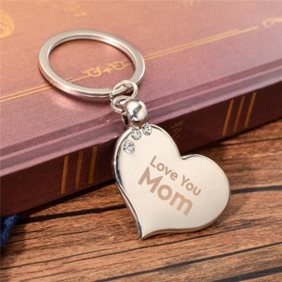 China 2021 Delicate Heart Shape Love MOM Key Chain Gift Eco Friendly Super Quality Customized Key Chain for sale