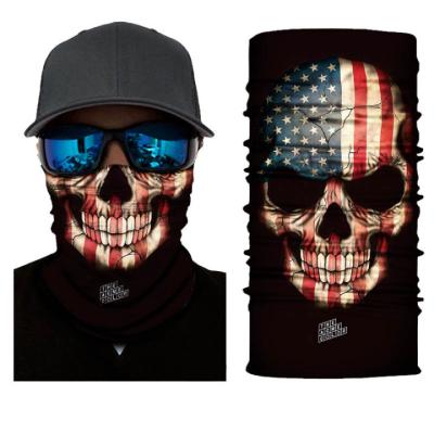 China Skull Bandana Multifunctional Promotional Elastic Cycling Seamless Scarf Customize Neck Warmer for sale