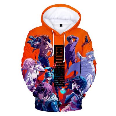 China Fashion Anime Hip Hop Kpop Anti-wrinkle 3D Printing Japanese Custom Pullover Hoodie Long Sleeve Hoodie With Pocket for sale