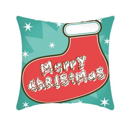 China Anti-Static Home Decor Christmas Cushion Covers Santa Cushion Cover Cotton Line Merry Christmas Pillow Case for sale