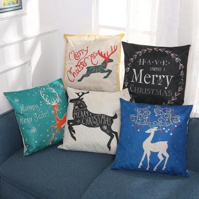 China Wholesale PORTABLE promotion customs lead the pillow cover light christmas led cushion cover for glowing decoration for sale