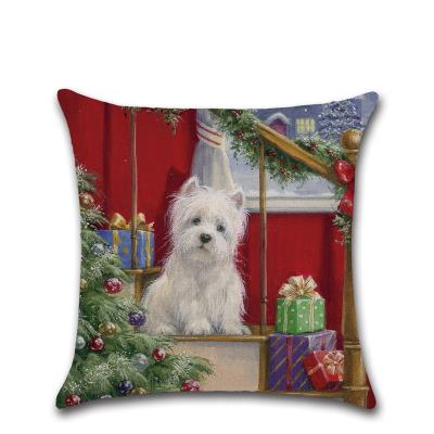 China PORTABLE Pillow Case Sofa Home Xmas Navidad Decoration Fundas Cojines Santa Claus Throw Pillow Cushion Cover OEM Christmas Kussenhoes for sale