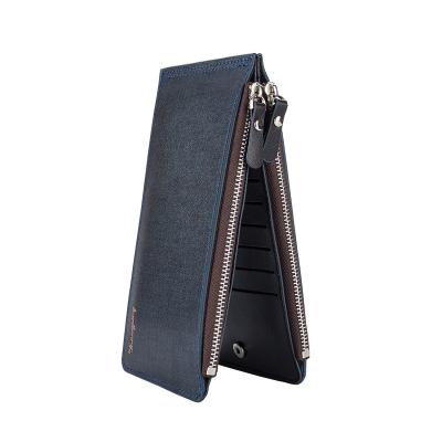 China OEM Factory Large Capacity Men's Card Holder Wallet Anti-theft Leather Coin Purse Male Cash Coin Pocket for sale