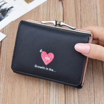 China Latest Design Fancy Anti-theft Zipper Clips Multi Position Women Multi-Card Pockets Short Purpose Wallet for sale