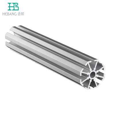 China Aluminum Profile Small Hole 8 Way Straight Column Extrusion Pole for sale