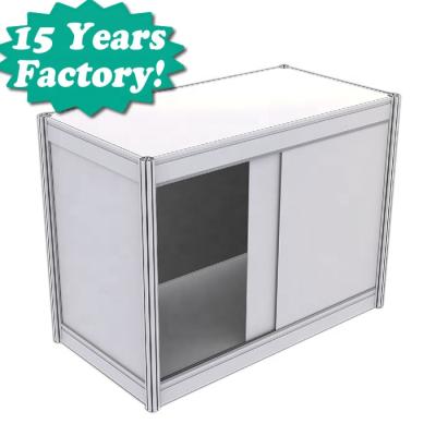 China Lockable Exhibition Octanorm Cabinet Counter For Exhibition Fair Trade Trade Show Booth for sale