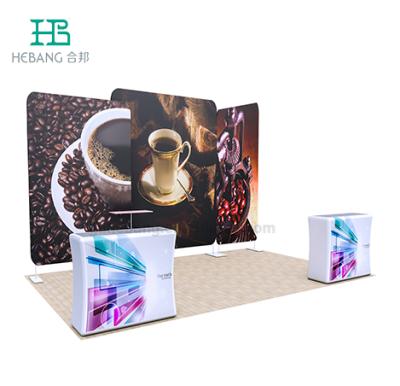 China Custom fabric event pop up backdrop stand tension fabric display backdrop banner printing HB-P14 for sale