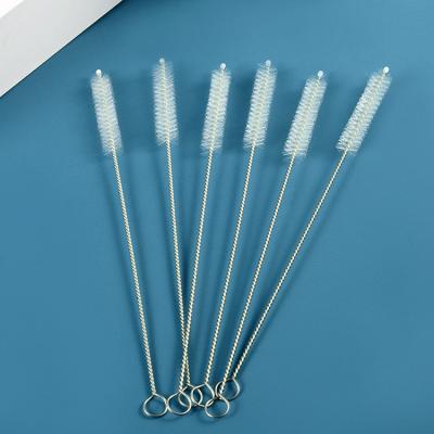 China Viable High Quality Multifunctional Custom Wholesale Nylon Bottle Straw Brush Kettle Spout Cleaning Brush Stainless Steel Bottle Straw Brush for sale