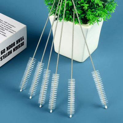 China Stainless Steel Spout Drinking Cup Straw Nylon Viable Reading Brush For Household Elasticity High Quality Good Cleaning Brush for sale