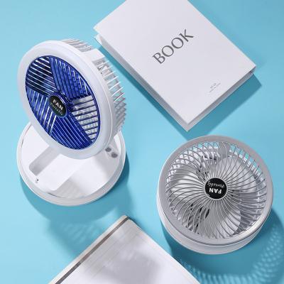 China Folding Fan Desktop Rechargeable Fans Stand Folding Electric Cooling Fans for sale