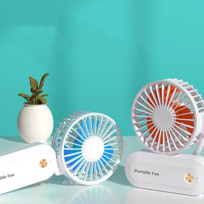 China Hanging 2 in 1 Electric Portable Handy Fan Table Fan Small USB Charging Fan for Girls for sale