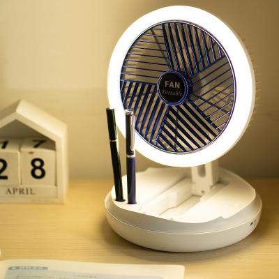 China Collapsible Folding Fan Mini Folding Fan Cooling Portable Rechargeable Mini Electric Table Fan for sale