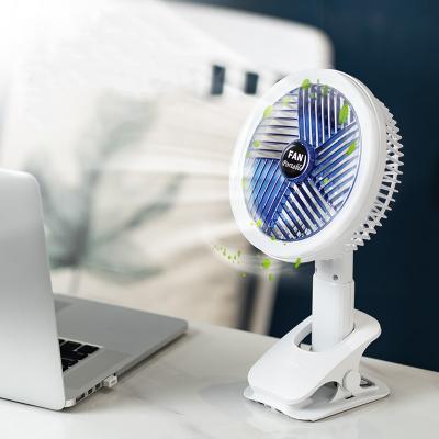 China With Clip Rechargeable Battery Powered Silent Mobile Portable Fan 360 Degree Rotating Clamp Table Small Fans For Office for sale