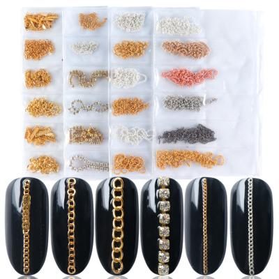 China Nail art factory wholesale volume is Nail Art Decorations Chain Style Nail Art Accessories Decorations big and small faux stone price for sale