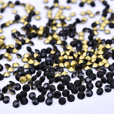 China BlingBling Decoration Rhinestone Diamond Gold Crystal Point Back Crystal Color Rhinestone For Nail Art Diy for sale