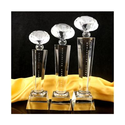 China Europe High End Crystal Trophy With Low Price Customized Shape Material Color Customized Crystal Trophy Medal for sale