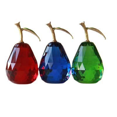 China Europe Multiple Colors Desktop Deco Healing Crystals Pear Shape For Crystal Souvenir Gift Pear Shape Crystal for sale