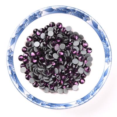 China Wholesale Flatback Multi Purpose Ss8 Purple Press On Nails Hot Fix Flat Back Rhinestones for sale