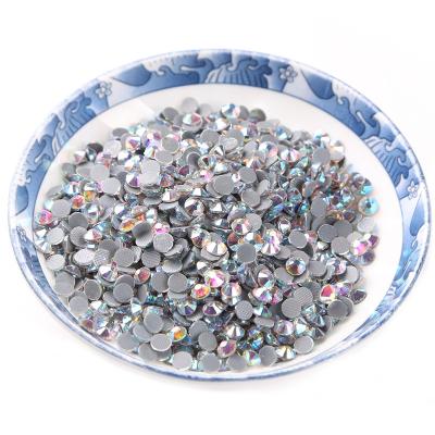 China Handmade Rhinestone Crystal Flat Back Non Hotfix Glass Mesh Factory Wholesale Fordecoration Bulk Fake Stone for sale