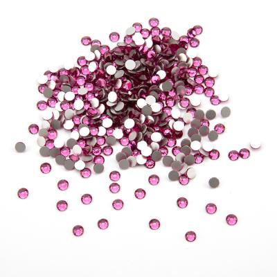 China Flat Back Rhinestones Rose Color Multi Purpose Custom Heat Transfer Exquisite Bulk Hot Fix Flatback for sale