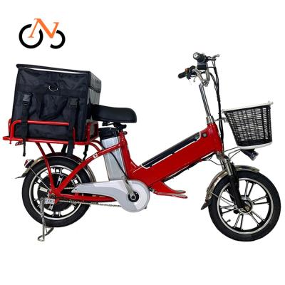 China Steel 48v 20ah Double Lithium Battery Long Range Delivery Electric Bike for sale