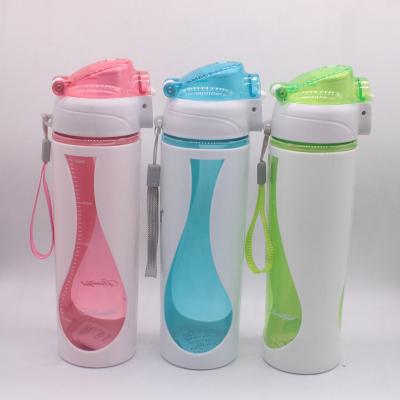 China Promotion Viable Wholesale Gift For Student 500Ml Outdoor Plastic Bottle Plastic Water Bottle for sale