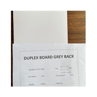 China Wholesale Cheap Price Moisture Proof Manufacturer Recycled Material 250Gsm Duplex Board Paper for sale