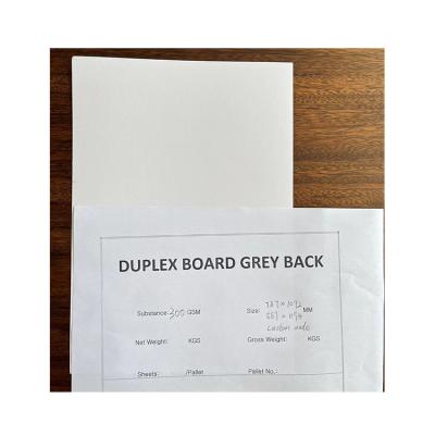 China Wholesale Online Moisture Proof 250Gsm 300Gsm 350Gsm Coated Gray Back Duplex Board Paper for sale