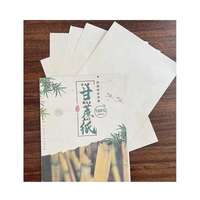 China Factory Price Support Samples Jumbo Roll Sugar Cane Bagasse Paper Anticurvature Custom Art Paper for sale