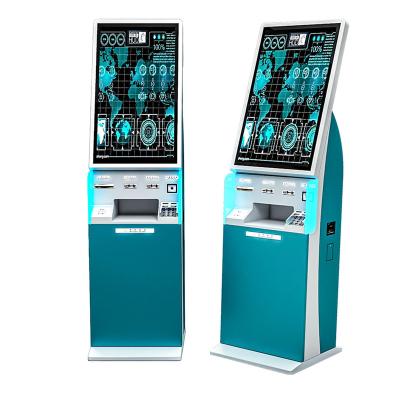 China Indoor Interactive Touch Screen Self Service Kiosk Machine With Qr Code Scanner Ordering Bill Payment Kiosk for sale