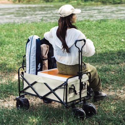 China Other New Wholesale Folding Camping Cart Foldable Cart Garden Cart 4 Wheel Camping Cart for sale