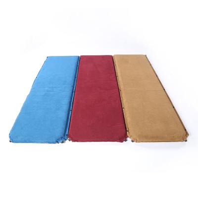 China Outdoor Automatic Lightweight Inflatable Suede Mat Lightweight Inflatable Camping Mat Tent Mat Non-slip Camping Sleep Pad Moisture Proof Pad for sale