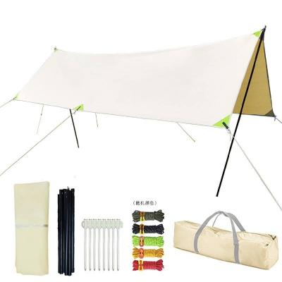 China wholesale new design UV-resistant oxford fabric tent tarp shelter tent tarp camping tarp material tent for sale