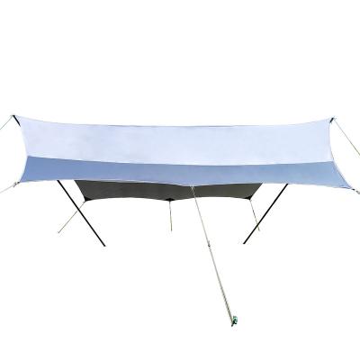 China Extended type 17*14 feet shade tarp waterproof tent can suit 20 person outdoor camping recreation rest beach tent for sale