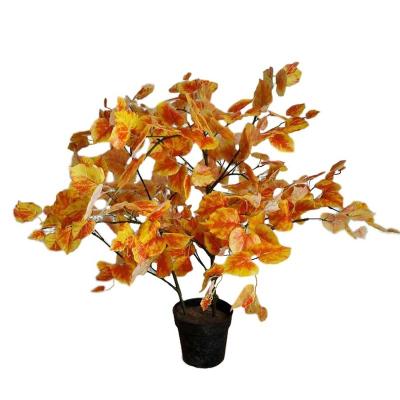 China Eco-friendly Materials Wholesale Green Decorative Artificial Potted Plants Bonsai Tree And Rubber Leaves Trees 3Ft Plastic Bonsai Tree For Home Decoration for sale