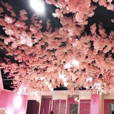 China Eco-friendly Materials Tall Sakura Tree Cherry Blossom Flower 8 ft Outdoor Pink Artificial Trees For Sale for sale