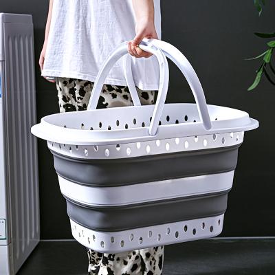 China Modern Manufacturer Home Accessories Bathroom Foldable Pop Up Clothes Storage Container Dirty Laundry Basket for sale