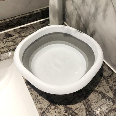 China Bucket Bathroom Lavatory Plastic Basin Wash Basin Stackable Collapsible Sustainable Space Savings for sale