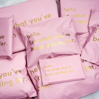 China Waterproof Store Online Sales Recycled Waterproof Pink Poly Ads, Tearproof Self-Sealing Express Shop Envelopes Custom Mailing Bags for sale