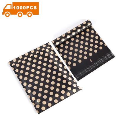 China jewelry & Watch & Wholesale Custom Eyewear Logo Printed Postage Bag Black Poly Gold Poly Gift Ad Bag 10*13 Ads for sale