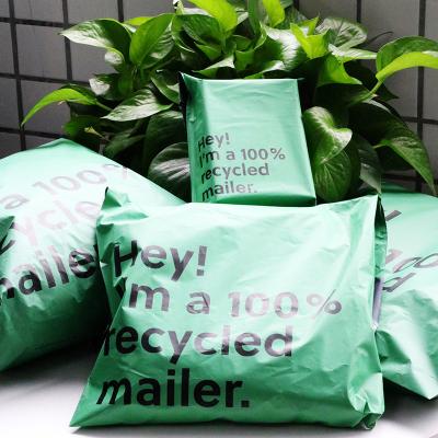 China 100% Recyclable Recycled Poly Mailing Bags And Two Bands Recycle Bags With Colored Plastic Bags for sale