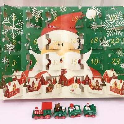 China Handmade Custom Christmas Advent Calendar With Advent Calendar Cardboard Kids Gift Boxes Package Drawer Box for sale