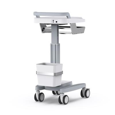 China Adjustable Industrial Lab Workstation Zero Height Laptop Cart Mobile Rolling Cart for sale