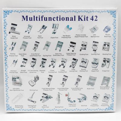 China Domestic Feet Kit Set, 32PCS Presser Foot Factory 42 PCS Sewing Machine Foot Presser Kit for sale