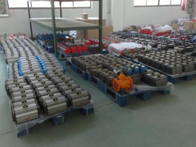 China IS05211, DIN 333 Extruded Aluminum Body Pneumatic Actuated Valve with Low Friction for sale