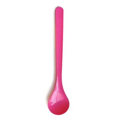 China Dipping away down into the bottom of the parfait cup portion provides 18cm plastic spoon made in Taiwan's long handle factory for sale